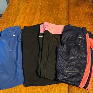 Leggings 4 pair lot. Nike,Avia, All size large